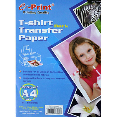 E-print dark transfer paper