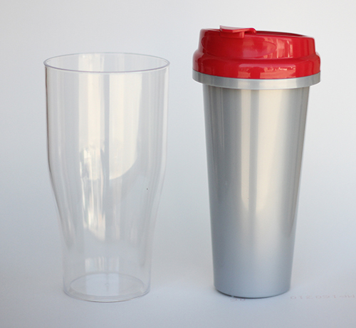 Tumbler insert paper Silver-Red