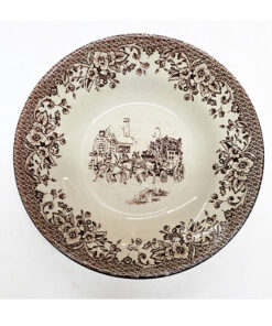 Piring 8 inch motif Coaching Scenes blue