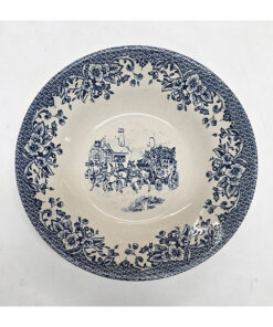 Piring 8 Inch Coaching Scenes Blue